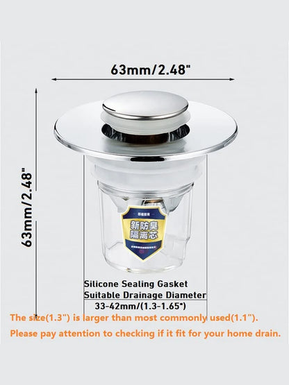 Universal Basin Pop-up Drain Filter Wash Basin