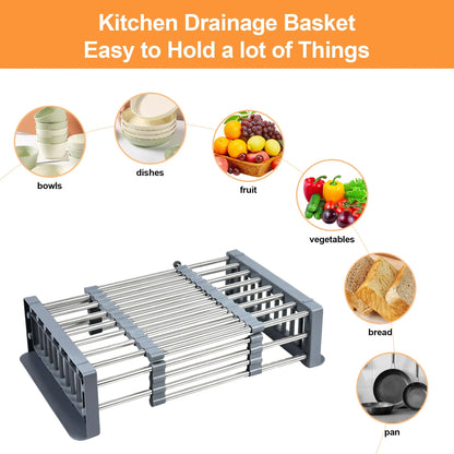 The Bowl Drying Rack Is Expandable and Suitable For Kitchen Sinks