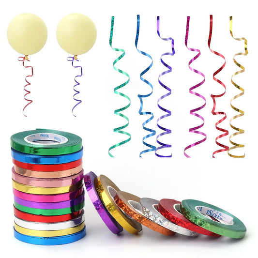 Balloon Ribbon Roll - Laser Satin Ribbons for Party Decor