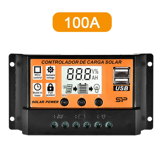 MPPT Solar Charge Controller - 30A/50A/100A with USB & LCD
