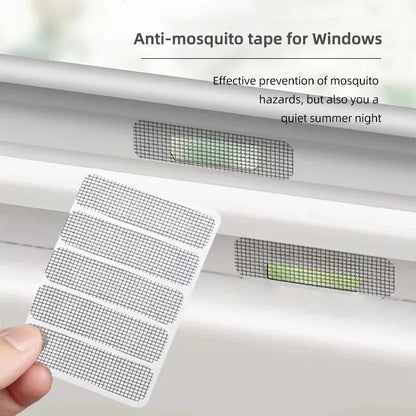 5pcs/sheet Window Screen Patch Exhaust Grille Window Door Drainage Hole Anti-mosquito Paste Mesh Screen Invisible Repair Subsidy