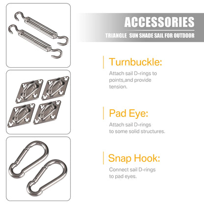 Sun Shade Sail Hardware Kit 24pcs/set 304 Stainless Steel