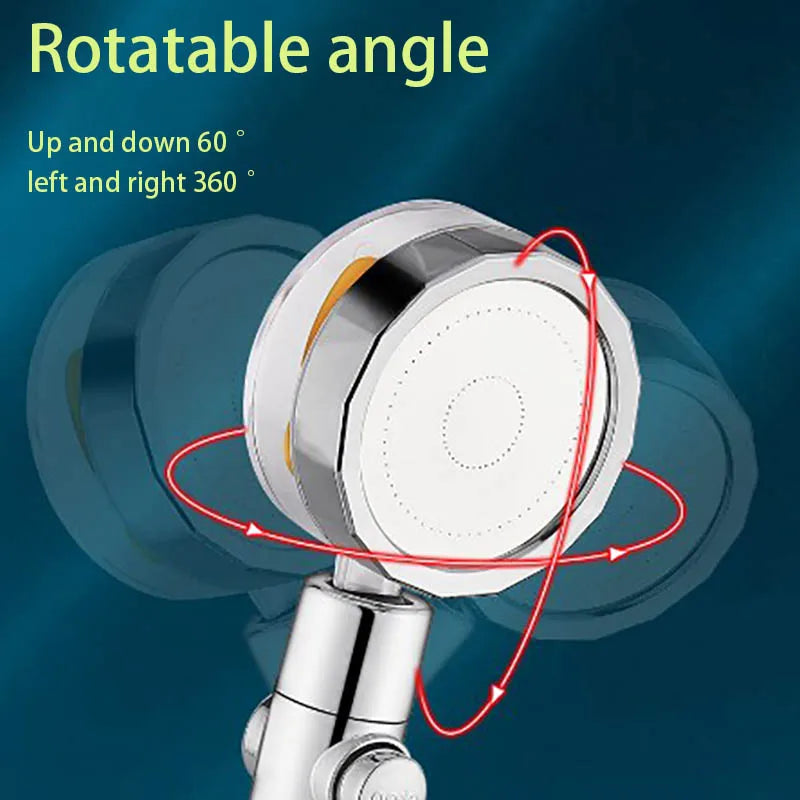 Propeller Shower Head Rainfall High Preassure