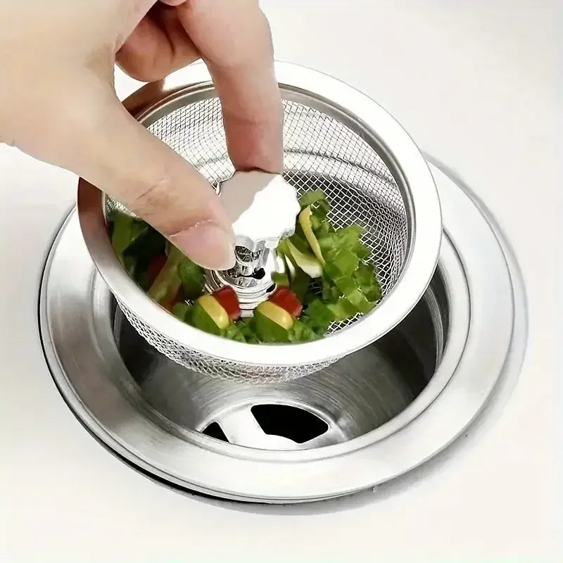 2Set Kitchen Sink Strainer With Handle & Stopper