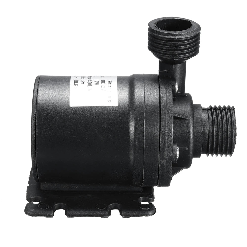 Ultra Quiet Water Pump Mini DC 12V 19W 800L/H Brushless Motor