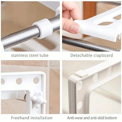 Cabinet Organizer Shelves, Stackable Kitchen Counter, Pantry Organizer