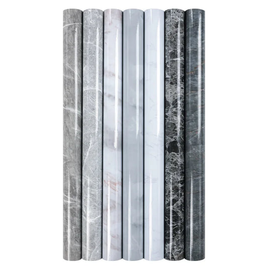 60cm Width Marble Self Adhesive Wallpaper Vinyl Wall Stickers Waterproof