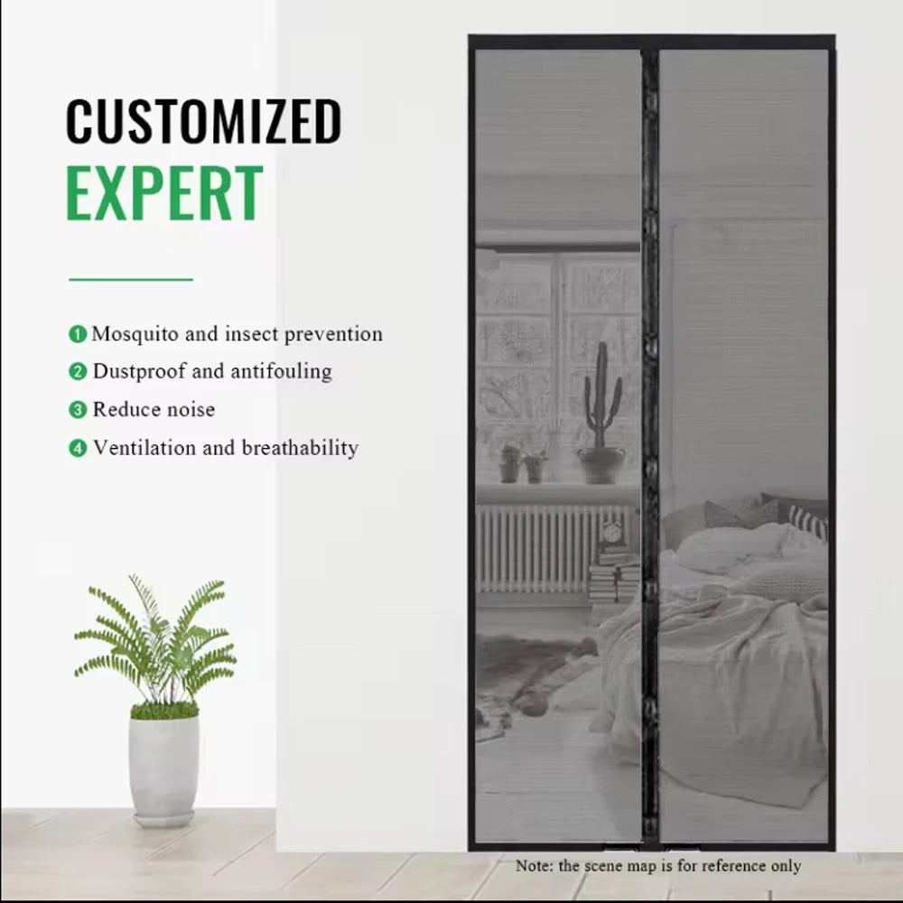 1-piece Door Curtain 100CM * 210CM Mosquito Resistant Magnetic Soft Yarn Door Curtain
