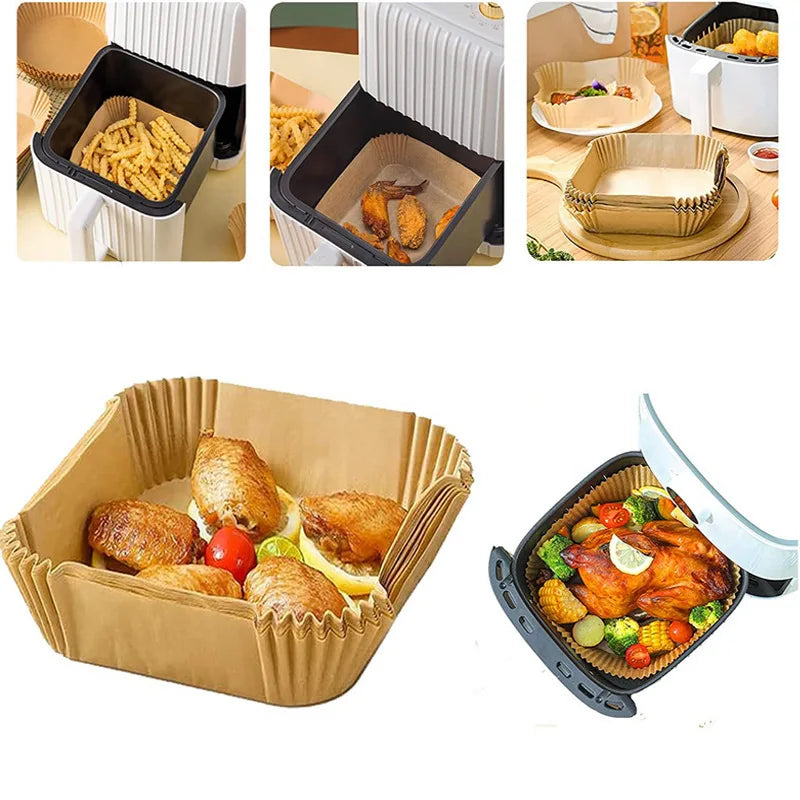 50Pcs Disposable Air Fryer Paper Oil Absorbing