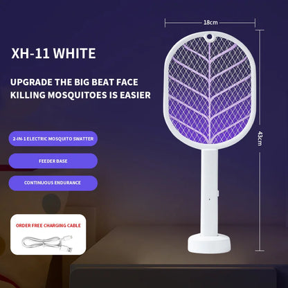 Foldable Electric Mosquito Killer Fly Swatter Trap USB Rechargeable Mosquito