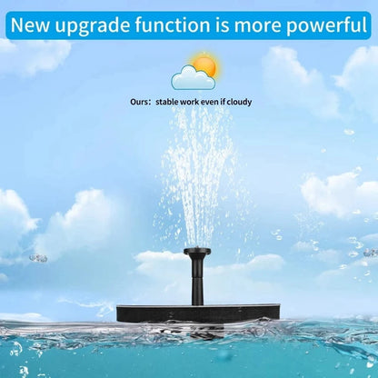 Solar Fountain Pump with 6 Nozzles for Bird Baths and Gardens