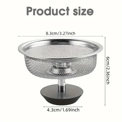 2Set Kitchen Sink Strainer With Handle & Stopper