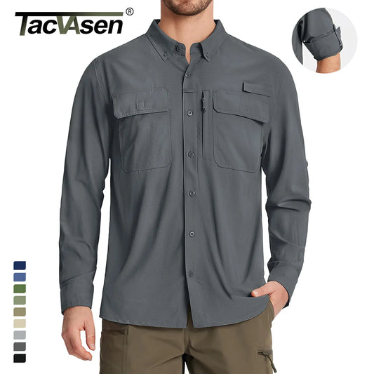 TACVASEN UPF 50+ Sun Protection Fishing Shirts