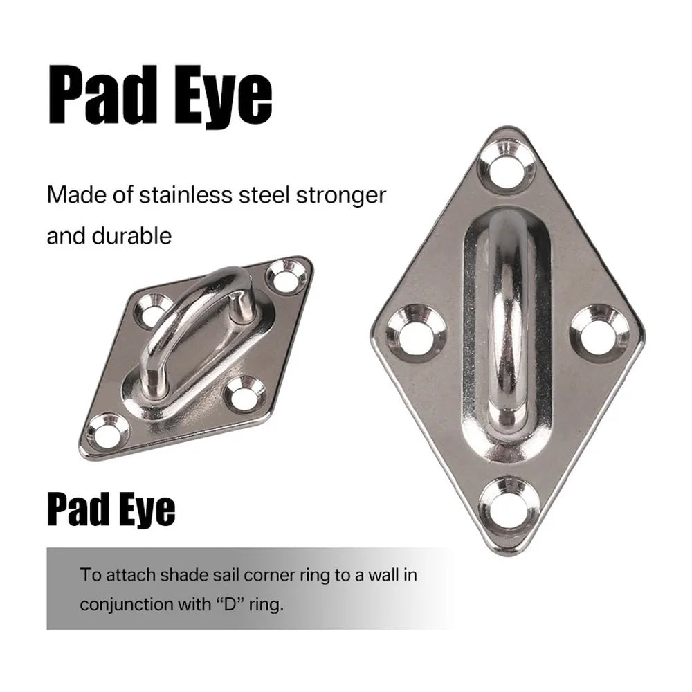 Sun Shade Sail Hardware Kit 24pcs/set 304 Stainless Steel