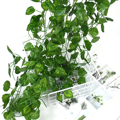 Artificial Green Ivy Leaf Garland - Silk Hanging Vine Décor