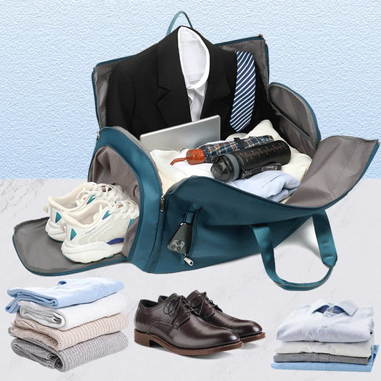 Travel Duffel Handbag | Large Capacity Waterproof Suitcase for Business Trips