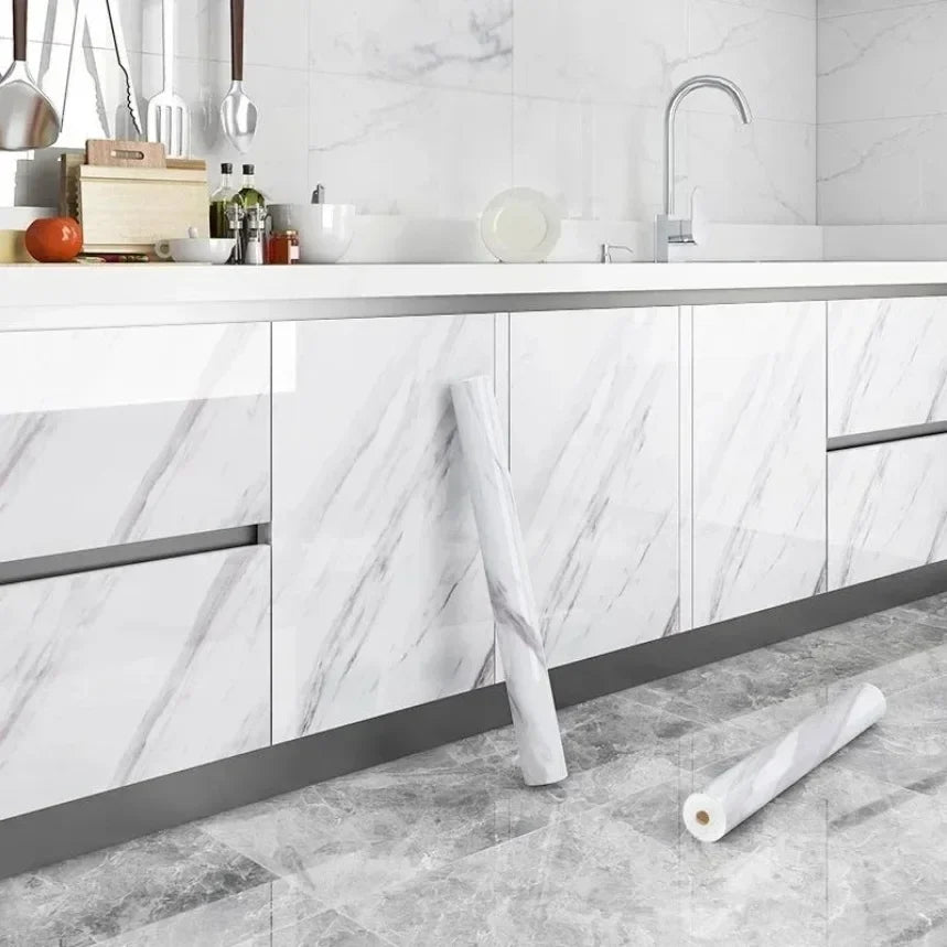 Modern Marble Waterproof Wallpaper for Dining Room
