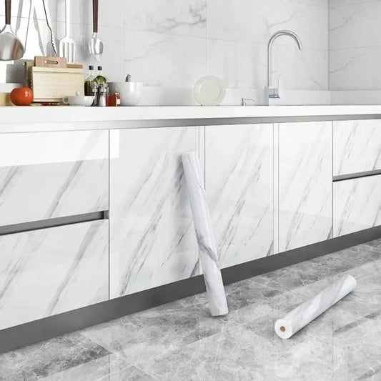 Modern Marble Waterproof Wallpaper for Dining Room