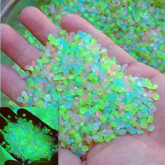 1000pcs 3-5mm Luminous Sand Glow In Dark Pebbles Stone