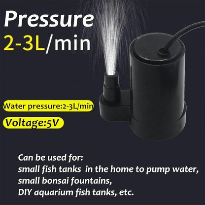 DC 3-5V USB Micro Submersible Mini Low Noise Brushless Water Pump