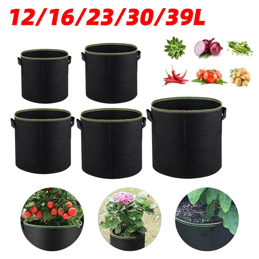 Vegetable/Flower Grow Bags - 1/3 Pcs, 3-10 Gallon Non-Woven Fabric Pots
