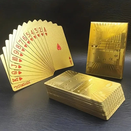 Gold Foil Poker Cards - Waterproof Europe Style Playing Cards