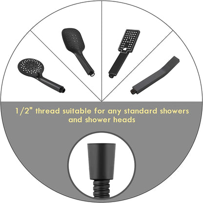 1.5/2M Black SUS 304 Flexible Shower Hose Long Bathroom