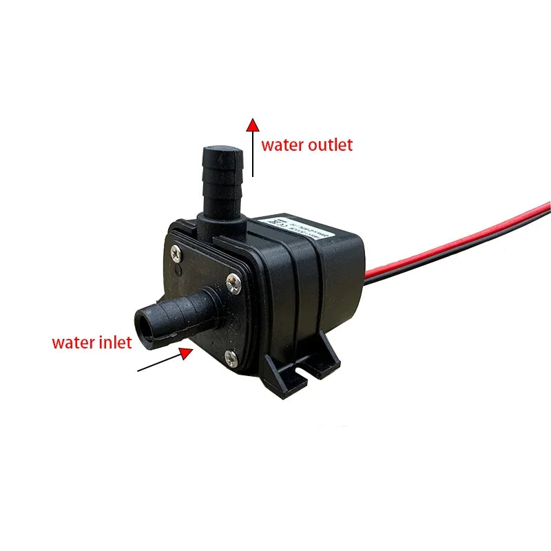 4.8W 5.8W 240L/H Silent Fish Tank Pump DC 12V 24V Solar