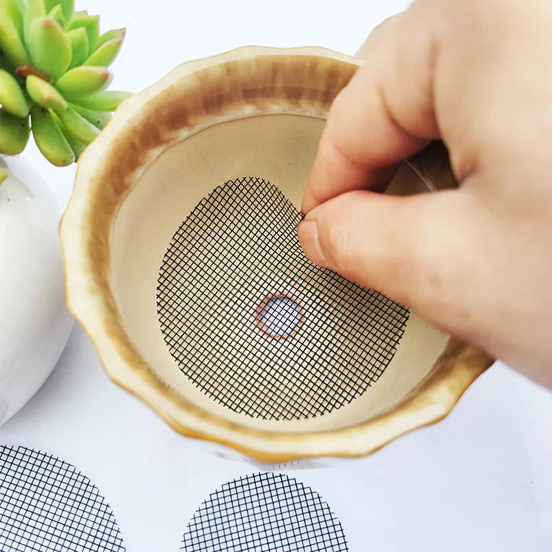 50 Piece Pot Hole Screen Mat, Round Drainage