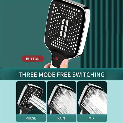 Adjustable Shower Head 3 Mode Rainfall Shower