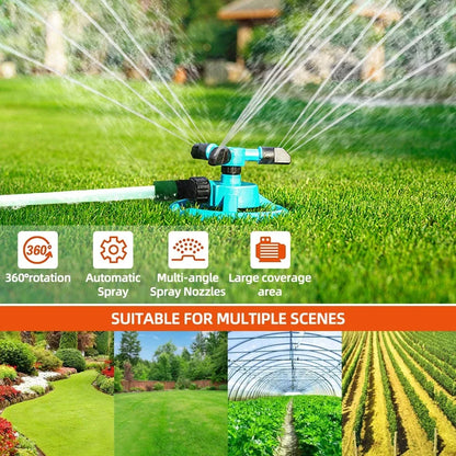 360° Automatic Rotating Sprinkler Nozzle for Garden Irrigation