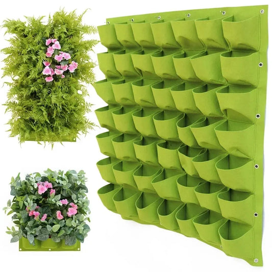 NEW Wall Hanging Pockets Planting Bags Flower Pot Home Garden
