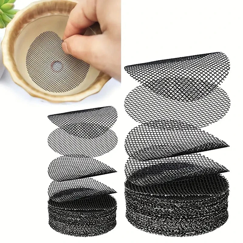 50 Piece Pot Hole Screen Mat, Round Drainage