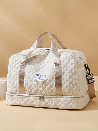 Lightweight Rhombic Lattice Travel Duffle Bag | Large Capacity Sports & Fitness Bag