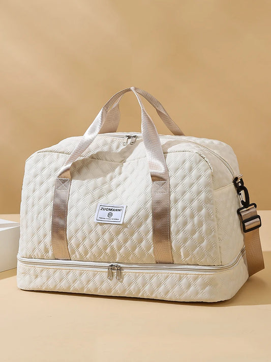 Lightweight Rhombic Lattice Travel Duffle Bag | Large Capacity Sports & Fitness Bag