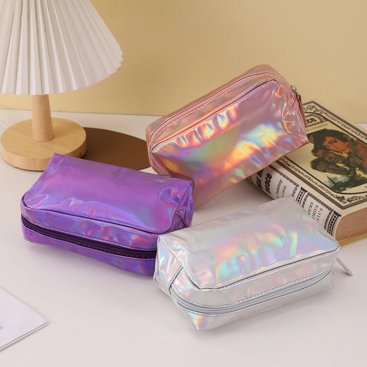 Trendy Laser Design Clutch | Waterproof Lightweight Makeup Pouch & Cosmetic Bag
