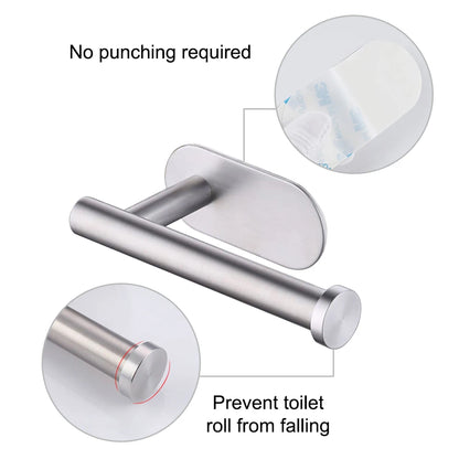 Self Adhesive Toilet Paper Towel Holder Stainless Steel
