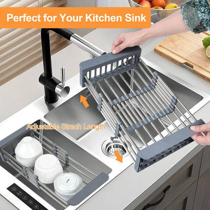 The Bowl Drying Rack Is Expandable and Suitable For Kitchen Sinks