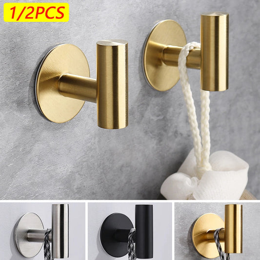 1/2PCS Adhesive Wall Hook Stainless
