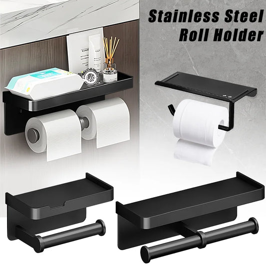Toilet Paper Holder Wall-Mounted Aluminum alloy
