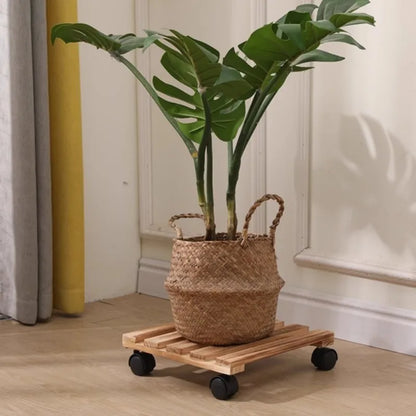 Solid Wood Planter Tray Potted Stand Rack