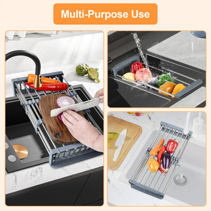 The Bowl Drying Rack Is Expandable and Suitable For Kitchen Sinks