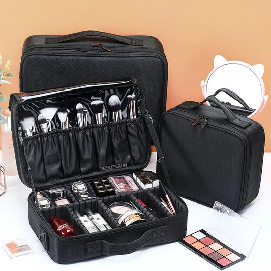 New Oxford Cloth Makeup Bag - Large Capacity Cosmetic Case with Compartments