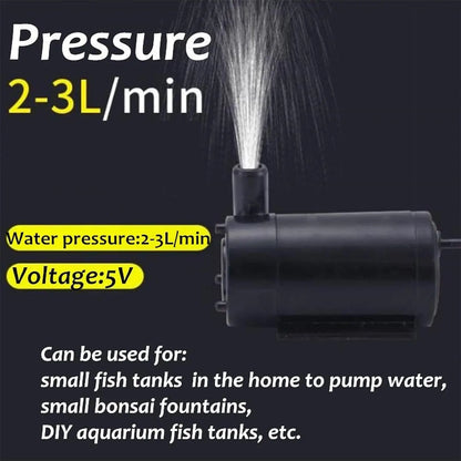 DC 3-5V USB Micro Submersible Mini Low Noise Brushless