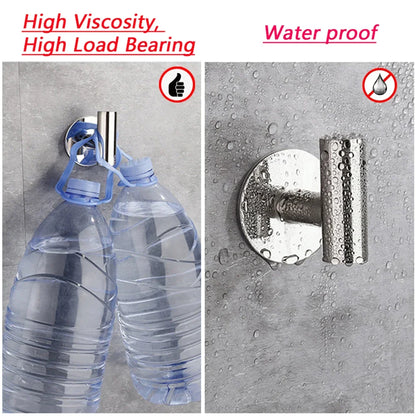 1/2PCS Adhesive Wall Hook Stainless