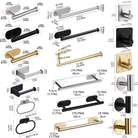 Adhesive Bathroom Hardware Accessories Towel Rack