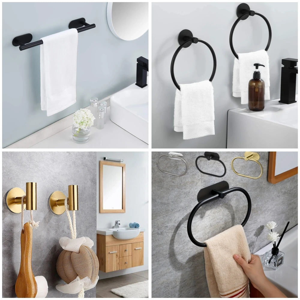 Adhesive Bathroom Hardware Accessories Towel Rack