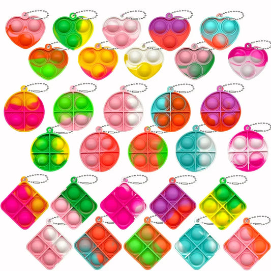 Mini Pop Keychain Fidget Toys - Perfect for Party Favors
