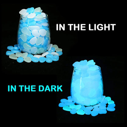 500pcs Glow in the Dark Garden Pebbles for Decorative Landscaping