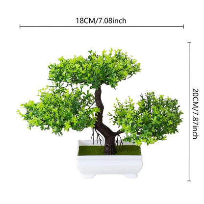 Artificial Bonsai Plastic Plant - Potted Flower for Home Decor
